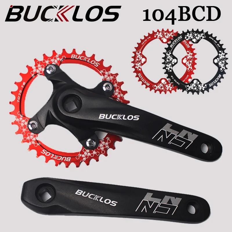 BUCKLOS   ũũ, ˷̴ ձ MTB ũũ, 簢 ũũ Ʈ,  ǰ, 170mm, 104BCD, 34T, 36T, 38T
